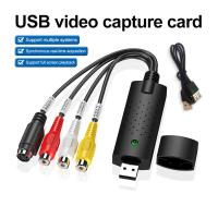 USB Video Capture Card TV Audio DVD DVR VHS to Digital File Converter  AV Video Recording Adapters Cables