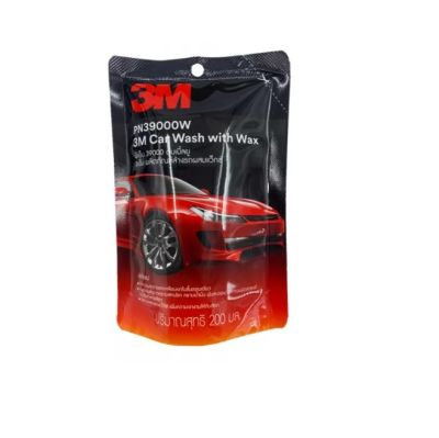 3M แชมพูล้างรถ น้ำยาล้างรถ สูตรผสมแวกซ์ PN39000W 200 ml. Shampoo