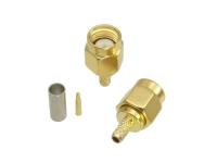 【☸】 Galxo 10Pcs SMA ชายปลั๊ก Crimp RG174 RG316 LMR100สาย RF Coaxial Connector