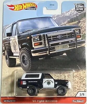Hot Wheels Ford Bronco '85 Wild Terrain Car Culture 1:64 - Modello GJP88 - Foto 5