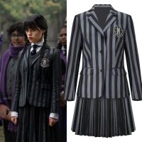 ◄﹊✒ Wednesday Addams Girl Uniform Costume Wednesday Addams Costume Girl School - Cosplay Costumes - Aliexpress