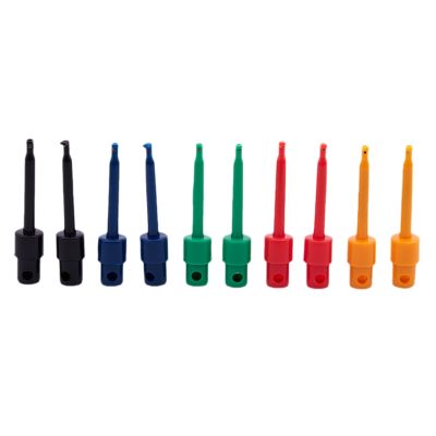 Set of 10 Large Round Single Clip Hook Test Probe for Electronic Test