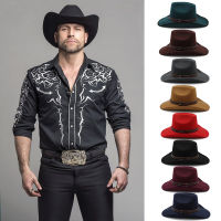 Men Women Western Cowboy Hats Wide Brim Panama Sunhats Fedora Caps Trilby Jazz Sombrero Outdoor Travel Party Size US 7 14 UK L