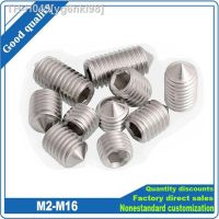 M2 M2.5 M3 M4 M5 M6 M8M10M12M16 304 Stainless Steel Hex Hexagon Socket Allen Tapered End Grub Headless Bolt Cone Point Set Screw