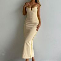 Manufacturers selling womens clothing after the v-neck cultivate ones morality split condole pencil dress sexy backless dress