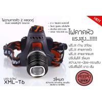 Woww สุดคุ้ม ไฟฉายคาดหัวแรงสูง ไฟฉายคาดศรีษะ แรงสูง รุ่น Dual Light Source หลอด LED CREE XML-T6 ใหม่ล่าสุด 2 หลอดคู่ สีดำ ราคาโปร ไฟฉาย แรง สูง ไฟฉาย คาด หัว ไฟฉาย led ไฟฉาย แบบ ชาร์จ ได้