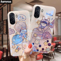 2023เคสโทรศัพท์ใหม่สำหรับ Huawei Nova Y71สีฟ้าอ่อนประดับเพชรถ้วยน้ำซิลิโคนสำหรับผู้หญิง Huawei Nova Y71 Y70ฝาหลัง