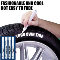 4PCS Tyre Marker Waterproof White Applicator Wheel Tire Oily Painting Mark Pen Auto Rubber Tyre Tread Permanent Paint Marker