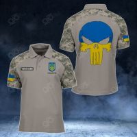 2023 NEW Style Customize Ukraine Skull - Camo  Unisex Adult Polo Shirtsize：XS-6XLNew product