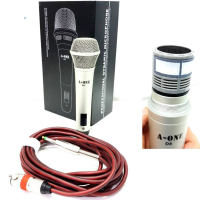 NEW Microphone ไมโครโฟน ไมค์โครโฟนแบบสาย ไมค์สาย รุ่น D8 ไมค์คุณภาพสูง ดูดเสียงดี tnk autosound