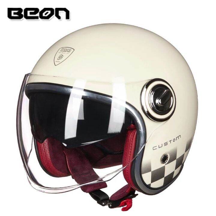 beon-vintage-motorcycle-helmet-3-4-helmet-double-lens-sun-blocker-open-face-helmet