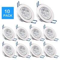 10 Pack/lots 3-25 Day  All Aluminum LED Spot LED Downlight Dimmable Bright Recessed Decoration Ceiling Lamp 110V 220V AC85-265V  by Hs2023