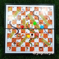 ❤️ส่งฟรี❤️Todds &amp; Kids Toys ของเล่นเสริมพัฒนาการ เกมบันไดงู (แม่เหล็ก) (Snake Ladders) เป็นเเม่เหล็ก กระดานพับเก็บ พกพาได้ ขนาด 30x30 ซม