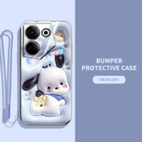 YBD 2023ใหม่3D แคนดี้เคสโทรศัพท์สำหรับหญิงสาวน่ารักสำหรับ Tecno Camon 20 20Pro 4G Tecno Camon 20 Pro 5G เคสกล้องแม่นยำ A3s ยอดนิยม Realme C1 A12E เคสโทรศัพท์เคสกันกระแทกพิมพ์ลายน่ารักพร้อมฟรีสายคล้อง