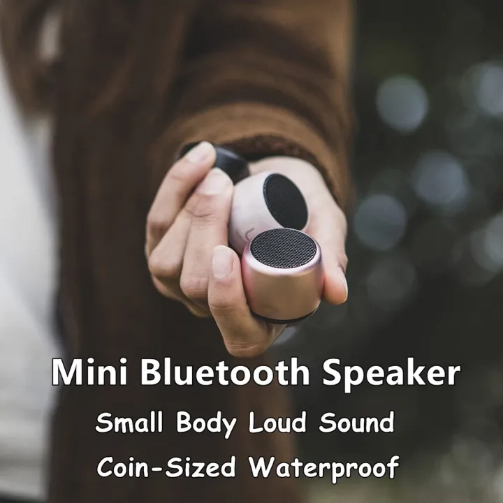 Portable Coin Size Bluetooth Speaker Waterproof Smart Subwoofer For