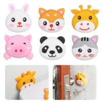 xfcbf1PC Lovely Animal Design PVC Silicone Wall Protector Door Handle Bumper Guard Stopper Door Collision Avoidance Self-Adhesive Pad