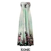 iCONiC  MULTI RAYONY MAXI DRESS #5862 เดรสยาว เกาะอก เดรสผ้ายืด เรย่อน ยาว45" อก28-38" เอว26-36" สะโพก36-40" เดรสชายทะเล เดรสเซ็กซี่