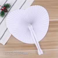 【CW】 Fans Fan Paper Folding Handheld Hand Wedding Decor For White Foldable Bulk Guests Decorate Shaped To Weddings Green Room Peach