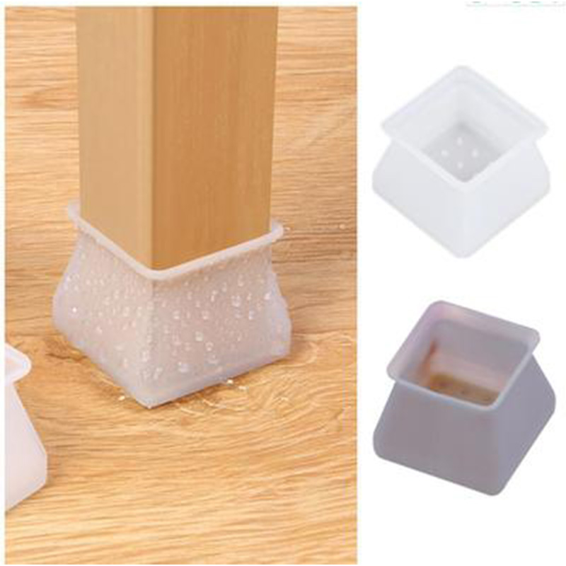 ADHG 16Pcs Silicon Furniture Floor Feet Cap Cover Protector Pads Non-slip Table Chair Leg Caps Foot Protection Bottom Covers 
