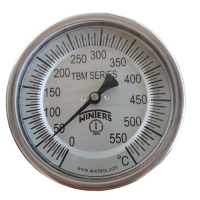 เกจวัดอุณหภูมิ (Bi-Metal Thermometers ) range 0 – 550 C  ขนาดหน้าปัด 4 นิ้ว   ความโตก้านวัด 6 mm  ความยาวก้าน 55 cm  เกลียว ขนาด ½ นิ้ว ปรับมุมของหน้าปัดได้