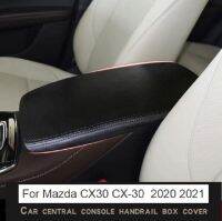 สำหรับมาสด้า CX30 CX-30 2020 2021หนังไมโครไฟเบอร์รถที่เท้าแขนตรงกลางคอนโซลราวกล่องปกรถอุปกรณ์ตกแต่งภายใน