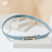 Morning Routine Porte Sky Blue Belt เข็มขัดหนังแท้ เข็มขัดผู้หญิง