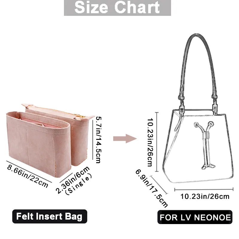 【Soft andLight】Bag Organizer Insert For Lv Neonoe Bucket