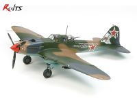 แบบจำลอง TAMIYA 1/48รถของเล่นเด็กชายพร้อมตุ๊กตาคนขับ #61113 Ilyushin IL-2ชุดประกอบโมเดลพลาสติก Shturmovik