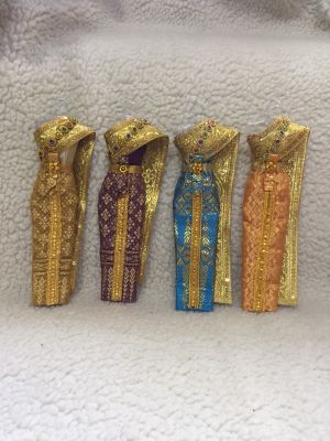ชุดไทย สไบผ้าทองพร้อมสังวาลย์ สำหรับตุ๊กตาบาร์บี้ 10 สี ให้เลือก