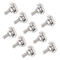 10pcs Stainless Steel T Bolt Auto Battery Cable Terminal Connectors Bolts 19116852 Fits for Cadillac Chevrolet GMC 2007-2014 Nails  Screws Fasteners