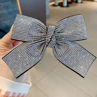 Korean Shiny Rhinestone Crystal Bow Hair Clips for Women Fashion Jewelry Hairpin Barrette Hairgrips Girls Hair Accessories Hair Accessories