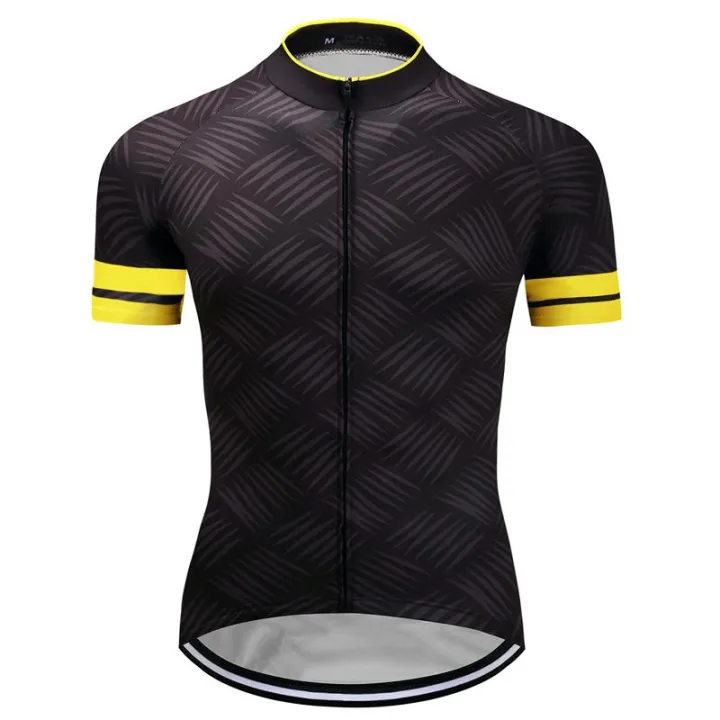 black yellow cycling jersey