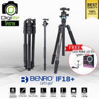 Benro Tripod IF18+ - แถมฟรี** LED Ring 10นิ้ว มูลค่า 590บาท - ขาตั้งกล้อง อเนกประสงค์  Monopod, กลับหัว, น้ำหนักเบา พกพ