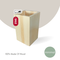 Wooden box ทรงสูง กล่องไม้ minimal กล่องเครื่องเขียน กล่องไม้แท้ กล่องไม้น่ารัก  Tall mini box กล่องจัดระเบียบโต๊ะ กล่องใส่ดินสอปากกา กล่องใส่หลอด