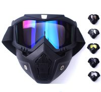 zlangsports Goggles Mask Anti-UV Detachable Windproof Motorcycle HD Motocross Glasses Retro Riding Eyewear Ski Sunglasses