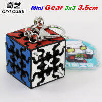 QiYi XMD Mini Gear Cube 3X3X3 35มม. พวงกุญแจ3X3 3.5ซม. Key Ring Twist ภูมิปัญญาปริศนาของเล่นเกม Cool อุปกรณ์เสริมสำหรับกระเป๋านักเรียนของขวัญ