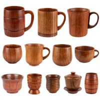 hotx【DT】 Big Belly Cups Wood Handle Beer Cup Bar Drinkware for 1PC