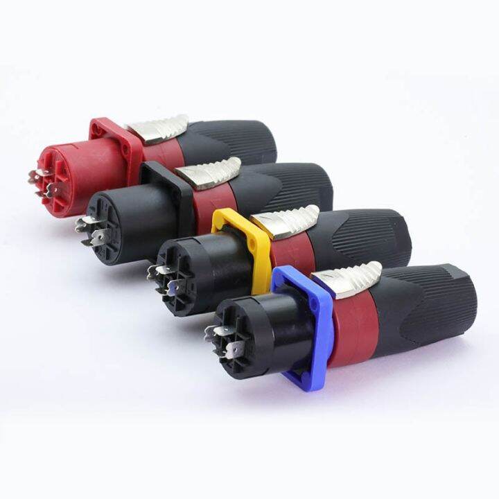 5sets-10pcs-4-pin-nl4fc-speaker-power-amplifier-connector-male-plug-female-panel-mount-ac-power-connector-plug-jack-socket