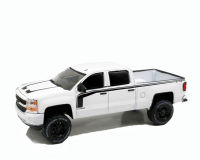 【2023】 Fashions King 1:64ไฟเขียว CHEVY SILVERADO 2 2017รถกระบะไม่มีกล่อง