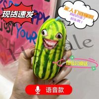 【hot sale】 ☽ B32 [READY STOCK]Tiktok Funny Watermelon Sound toy Pendant Long Watermelon Strip Voice Long Watermelon Pendant Decompression Small Toy Tricky Voice Plush Toy