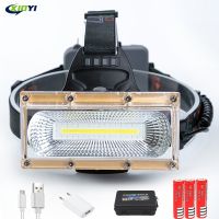 80000LM Floodlight COB LED Headlamps LED Headlight Camping Head Torch 3Modes Head Lantern 3x18650 Rechargeable Frontal HeadLamp