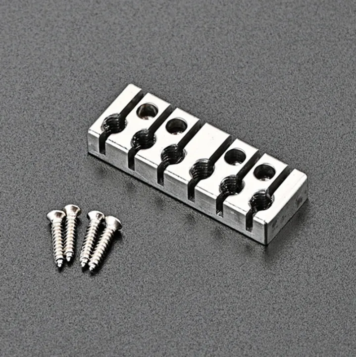 6 String Locking Nut with Mounting Screws for Headless Electric Guitar