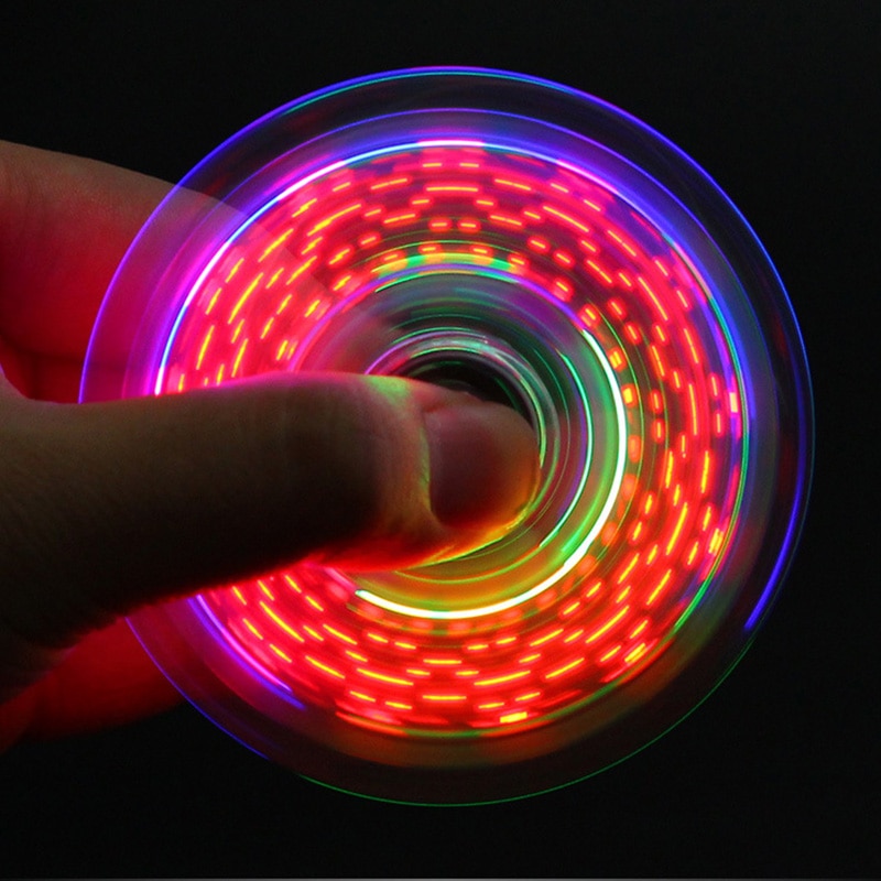 Budget Spinner Glow Dalam Gelap Main Anti Tekanan Led Tri Spinner Ausme Bercahaya Spinners Kinetik Gyroscope untuk Kanak Kanak