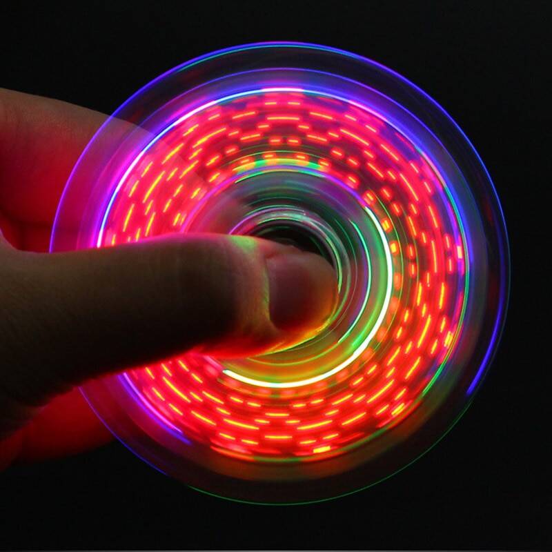 Budget Spinner Glow Dalam Gelap Main Anti Tekanan Led Tri Spinner Ausme Bercahaya Spinners Kinetik Gyroscope untuk Kanak Kanak