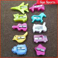 GGE SPORTS 20PCS พลาสติกทำจากพลาสติก ที่เหลาดินสอ การ์ตูนลายการ์ตูน คู่มือการใช้งาน เครื่องมือเหลาดินสอ การ์ตูนลายการ์ตูน เครื่องเขียนสเตชันเนอรี อุปกรณ์สำนักงานโรงเรียน