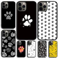 Dog foot print Paw Colorful Pattern Phone Case For iPhone 14 SE 2020 XR XS 11 12 13 Mini Pro MAX 6 7 8 Plus Galaxy S22 S21 Ultra