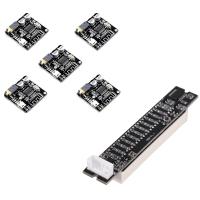 1set Mini Dual 12 Level Indicator VU Meter Stereo Amplifier Board &amp; 5PC VHM-314 Mini Bluetooth 5.0 Audio Receiver Module