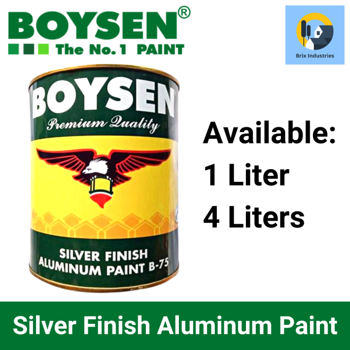 Boysen Silver Finish Aluminum Paint Liter Or Gallon B-75 Metal Surfaces ...