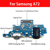 Original USB แผ่นชาร์จ Connector Flex Cable พร้อมไมโครโฟนสำหรับ Samsung A72-harjea4397887