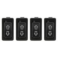 4PCS 5Pin Power Window Switch Car Universal Glass Lift Drive Switches with Green Lamp DC12V 24V Car Window Switch